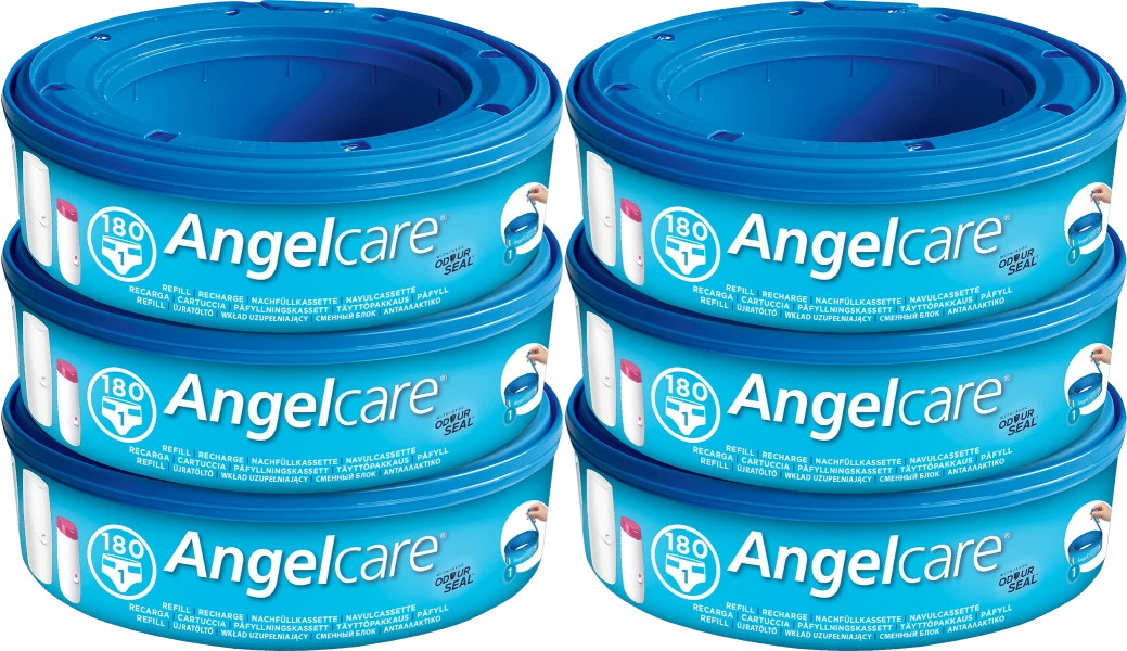 Angelcare Nappy Disposal System Refill Cassettes - 6 Pack 3 Angelcare Nappy Disposal System Refill Cassettes - 6 Pack