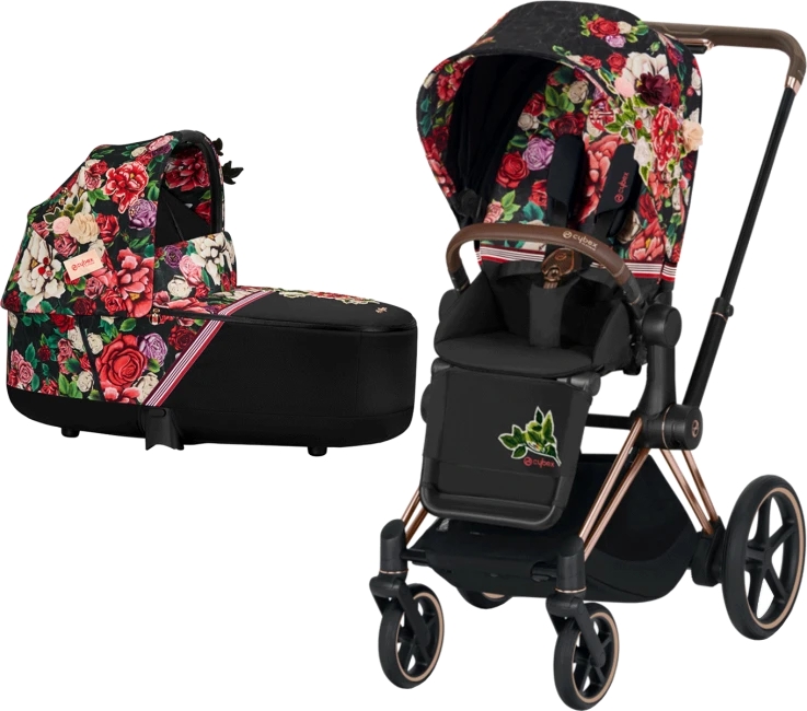 Cybex Priam Stroller & Carrycot - Spring Blossom 7 Cybex Priam Stroller & Carrycot - Spring Blossom - Image 5