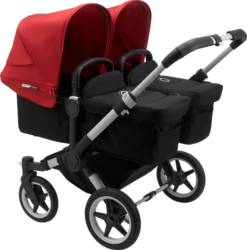 Bugaboo Donkey 3 Twin - Alu Chassis/Black -Stroller Shop 03 03 20213422915470 BGB Donkey3 twin alu black red 02