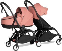 BABYZEN YOYO² Complete Connect Double Pushchair For Siblings – White Frame -Stroller Shop 03 06 20212084477661 BLACK GINGER YOYO CONNECT SIBLING BASSINET 1
