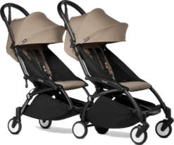BABYZEN YOYO² Complete Connect Double Pushchair From 6 Months+ For Twins– White Frame -Stroller Shop 03 06 20212664825440 BLACK TAUPE YOYO CONNECT TWIN 6 1