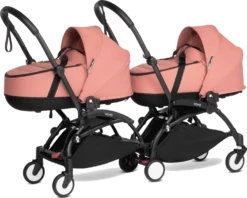 BABYZEN YOYO² Complete Connect Double Pushchair For Twins – White Frame -Stroller Shop 03 06 20213557651127 BLACK GINGER YOYO CONNECT TWIN BASSINET 1