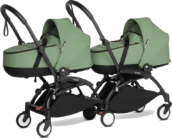 BABYZEN YOYO² Complete Connect Double Pushchair For Twins – Black Frame -Stroller Shop 03 06 20213559014956 BLACK PEPPERMINT YOYO CONNECT TWIN BASSINET 1