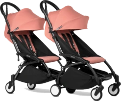 BABYZEN YOYO² Complete Connect Double Pushchair From 6 Months+ For Twins– White Frame -Stroller Shop 03 06 20214356967207 BLACK GINGER YOYO CONNECT TWIN 6 1