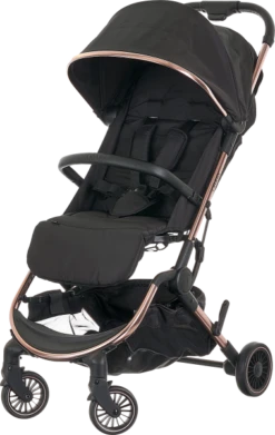 Obaby Roo Stroller With Rose Gold Chassis-Black