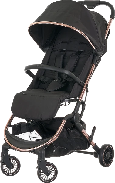 Obaby Roo Stroller With Rose Gold Chassis-Black 3 Obaby Roo Stroller With Rose Gold Chassis-Black