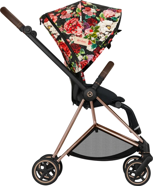 Cybex Mios Stroller & Carrycot - Spring Blossom / Rose Gold Chassis - Image 4