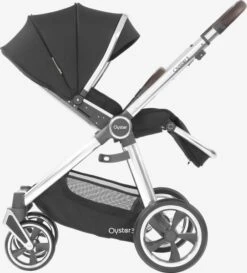 BabyStyle Oyster 3 Stroller - Mirror Chassis -Stroller Shop 05 02 20192130660181 Oyster3 SeatUnitFacingRearward SideView Mirror Caviar
