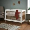 Obaby Maya Mini Cot Bed - White With Natural -Stroller Shop 05 07 20224354555817 20OB2716 01b