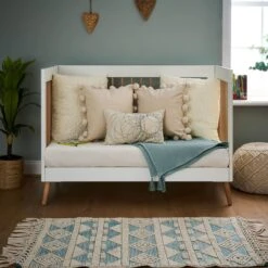 Obaby Maya Mini Cot Bed - White With Natural -Stroller Shop 05 07 20224644609591 20OB2716 04b