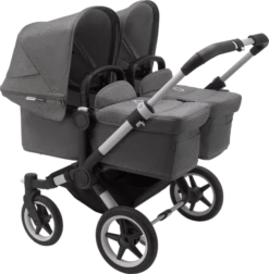 Bugaboo Donkey 3 Twin - Alu Chassis/Grey Melange