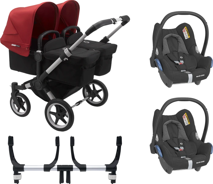 Bugaboo Donkey 3 Twin Complete Maxi-Cosi Travel System - Alu Chassis/Black 3 Bugaboo Donkey 3 Twin Complete Maxi-Cosi Travel System - Alu Chassis/Black