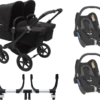 Bugaboo Donkey 3 Twin Complete Maxi-Cosi Travel System - Black Chassis/Black