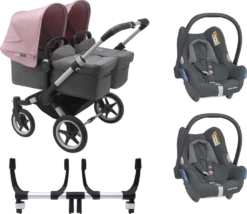 Bugaboo Donkey 3 Twin Complete Maxi-Cosi Travel System - Alu Chassis/Grey Melange 13 Bugaboo Donkey 3 Twin Complete Maxi-Cosi Travel System - Alu Chassis/Grey Melange -Stroller Shop 07 03 20211739177737 BGB Donkey3MaxiCosi twin alu grey SP 02
