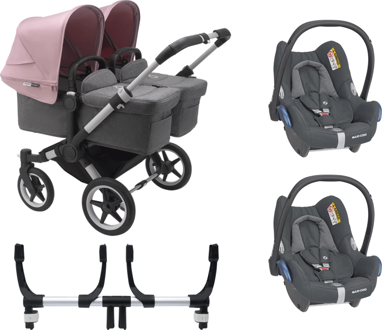 Bugaboo Donkey 3 Twin Complete Maxi-Cosi Travel System - Alu Chassis/Grey Melange 8 Bugaboo Donkey 3 Twin Complete Maxi-Cosi Travel System - Alu Chassis/Grey Melange - Image 6