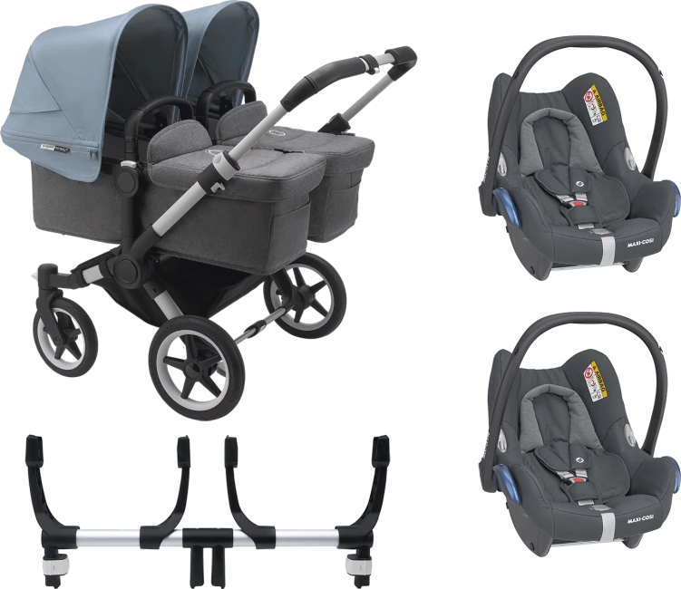 Bugaboo Donkey 3 Twin Complete Maxi-Cosi Travel System - Alu Chassis/Grey Melange 6 Bugaboo Donkey 3 Twin Complete Maxi-Cosi Travel System - Alu Chassis/Grey Melange - Image 4