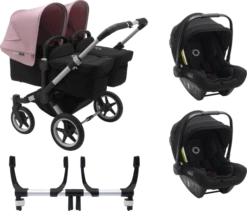 Bugaboo Donkey 3 Twin Complete Turtle Travel System - Alu Chassis/Black -Stroller Shop 07 03 20213112046044 BGB Donkey3Turtle twin alu black SP 02