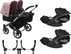 Bugaboo Donkey 3 Twin Complete Cloud Z Travel System - Alu Chassis/Black -Stroller Shop 07 03 20213189568342 BGB Donkey3CloudZBundle twin alu black SP 02