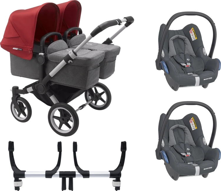 Bugaboo Donkey 3 Twin Complete Maxi-Cosi Travel System - Alu Chassis/Grey Melange 7 Bugaboo Donkey 3 Twin Complete Maxi-Cosi Travel System - Alu Chassis/Grey Melange - Image 5