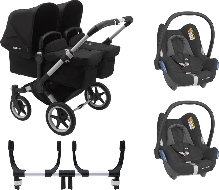 Bugaboo Donkey 3 Twin Complete Maxi-Cosi Travel System - Alu Chassis/Black 4 Bugaboo Donkey 3 Twin Complete Maxi-Cosi Travel System - Alu Chassis/Black - Image 2
