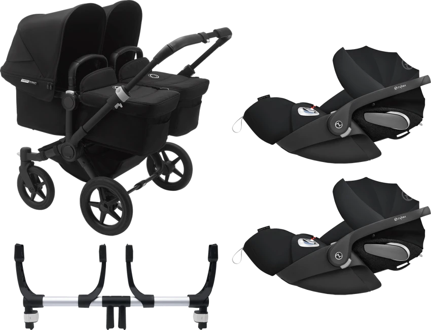 Bugaboo Donkey 3 Twin Complete Cloud Z Travel System - Black Chassis/Black 3 Bugaboo Donkey 3 Twin Complete Cloud Z Travel System - Black Chassis/Black