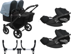 Bugaboo Donkey 3 Twin Complete Cloud Z Travel System - Black Chassis/Black 9 Bugaboo Donkey 3 Twin Complete Cloud Z Travel System - Black Chassis/Black -Stroller Shop 07 03 20214295508308 BGB Donkey3CloudZBundle twin black black VB 02