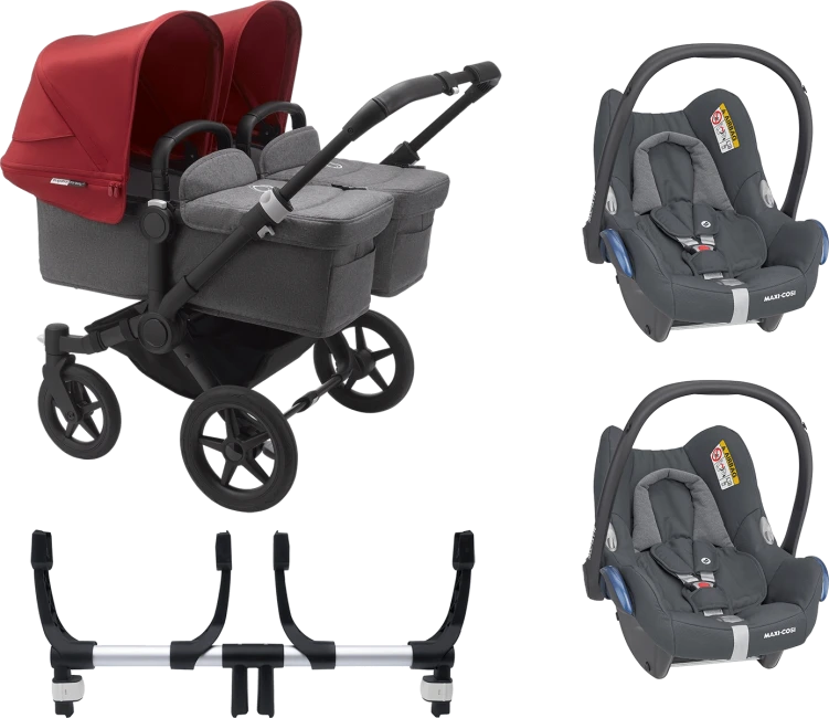 Bugaboo Donkey 3 Twin Complete Maxi-Cosi Travel System - Black Chassis/Grey Melange 6 Bugaboo Donkey 3 Twin Complete Maxi-Cosi Travel System - Black Chassis/Grey Melange - Image 4