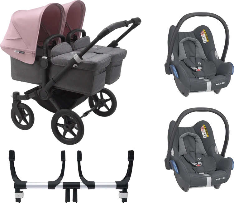 Bugaboo Donkey 3 Twin Complete Maxi-Cosi Travel System - Black Chassis/Grey Melange 7 Bugaboo Donkey 3 Twin Complete Maxi-Cosi Travel System - Black Chassis/Grey Melange - Image 5