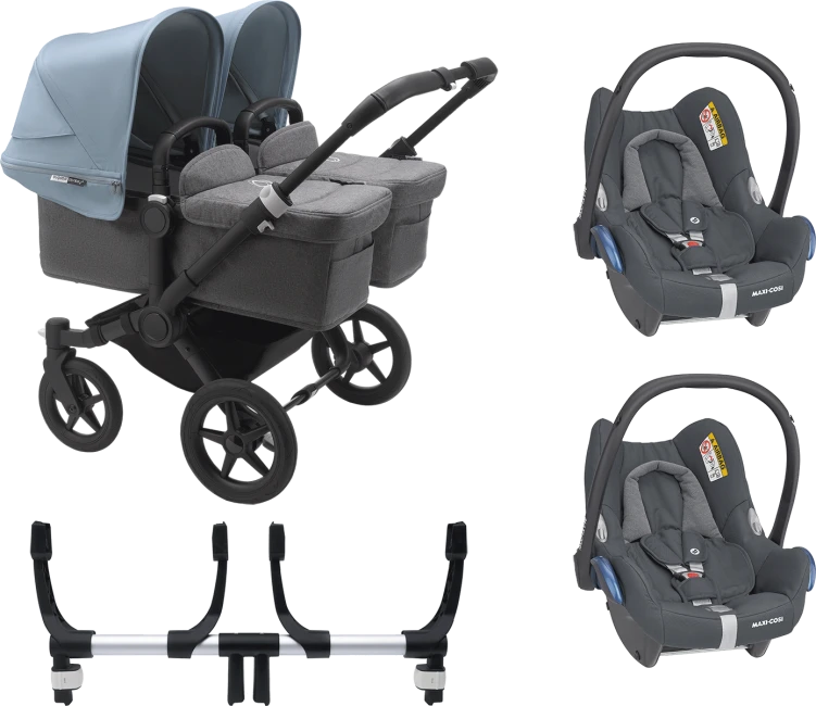 Bugaboo Donkey 3 Twin Complete Maxi-Cosi Travel System - Black Chassis/Grey Melange 5 Bugaboo Donkey 3 Twin Complete Maxi-Cosi Travel System - Black Chassis/Grey Melange - Image 3