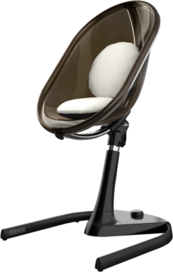 Mima Moon Junior Chair Cushion -Stroller Shop 07 04 20182223841384 Mima Moon Junior Chair Product Shot Black Snow White Cushions Front View