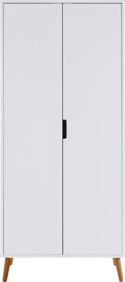 Obaby Maya Double Wardrobe - White With Natural