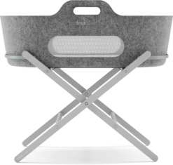 SnuzBaskit Dark Grey Moses Basket & Stand