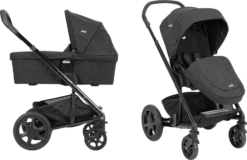 Joie Chrome DLX Pushchair With Carrycot & Footmuff - Pavement