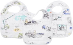 Aden + Anais Classic Snap Bibs - Disney Collection -Stroller Shop 12 12 20173362491381 DISN401G 1 disney muslin snap bib winnie