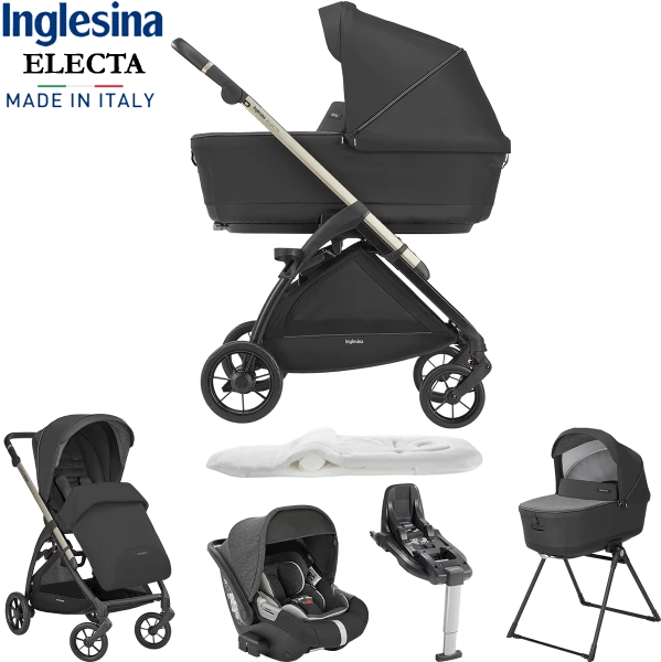 Inglesina Electa XT 5 Piece Travel System - Upper Black 3 Inglesina Electa XT 5 Piece Travel System - Upper Black