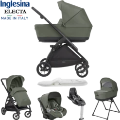 Inglesina Electa XT 5 Piece Travel System - Tribeca Green