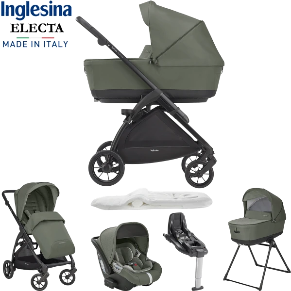 Inglesina Electa XT 5 Piece Travel System - Tribeca Green 3 Inglesina Electa XT 5 Piece Travel System - Tribeca Green