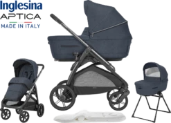 Inglesina Aptica 3 Piece Travel System - Resort Blue