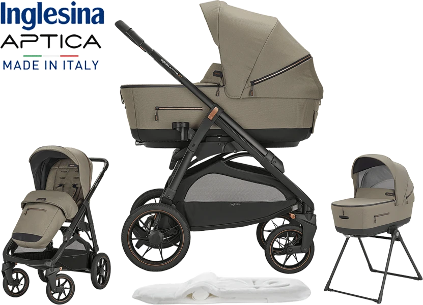 Inglesina Aptica XT 3 Piece Travel System - Tuareg Beige 3 Inglesina Aptica XT 3 Piece Travel System - Tuareg Beige