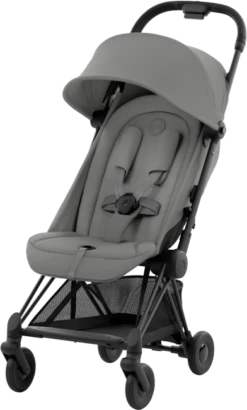 Cybex COYA Compact Pushchair - Matt Black Chassis -Stroller Shop 15 07 20232394950976 COYA Matt Black Mirage Grey