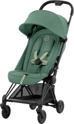 Cybex COYA Compact Pushchair - Matt Black Chassis -Stroller Shop 15 07 20233540811998 COYA Matt Black Leaf Green