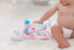 Aden + Anais Classic Wascloth Set -Stroller Shop 15 12 20173450028926 3053 3 bath washcloth set fluro blue lifestyle