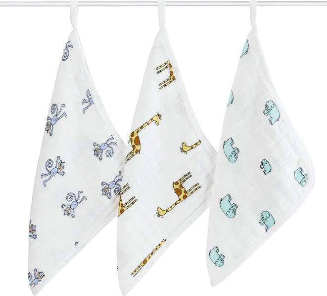 Aden + Anais Classic Wascloth Set - Jungle Jam 3 Aden + Anais Classic Wascloth Set - Jungle Jam