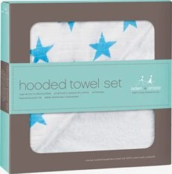 Aden + Anais Hooded Towel Set - Fluro Blue -Stroller Shop 15 12 20173880691233 3038G 2 bath hooded towel set fluro blue packaging