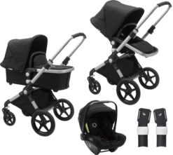 Bugaboo Lynx Complete Turtle Travel System - Alu/Black