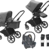 Bugaboo Lynx Complete Turtle Travel System - Black/Grey Melange 2 Bugaboo Lynx Complete Turtle Travel System - Black/Grey Melange -Stroller Shop 17 03 2021801828483 230343GM01 BGB Lynx chassis ZWMaxiCosibundle Bas GM SC GM rims WH grips ZW
