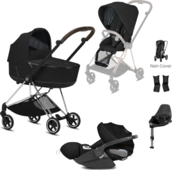 Cybex Mios Travel System - Chrome Chassis & Brown Handle -Stroller Shop 18 02 20213421243773 CYB 20 y045 EU DPBL Mios Bundle CHRO BRN
