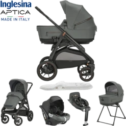 Inglesina Aptica XT 5 Piece Travel System - Taiga Green