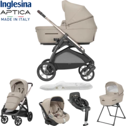 Inglesina Aptica 5 Piece Travel System - Pashmina Beige