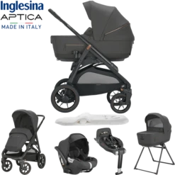 Inglesina Aptica XT 5 Piece Travel System - Magnet Grey